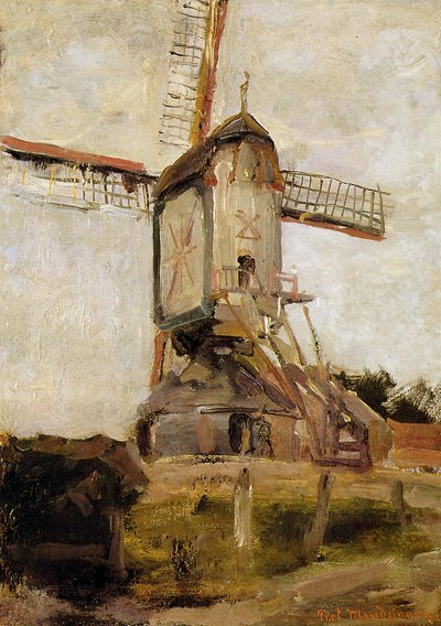 Post Mill at Heeswijk by Piet Mondrian